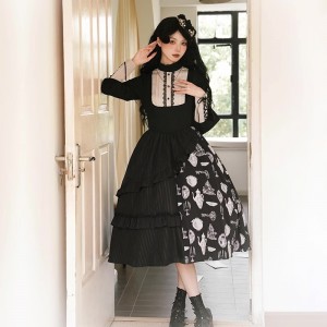 Lunar Eclipse Gothic Lolita SK / Blouse by Withpuji (WJ189)